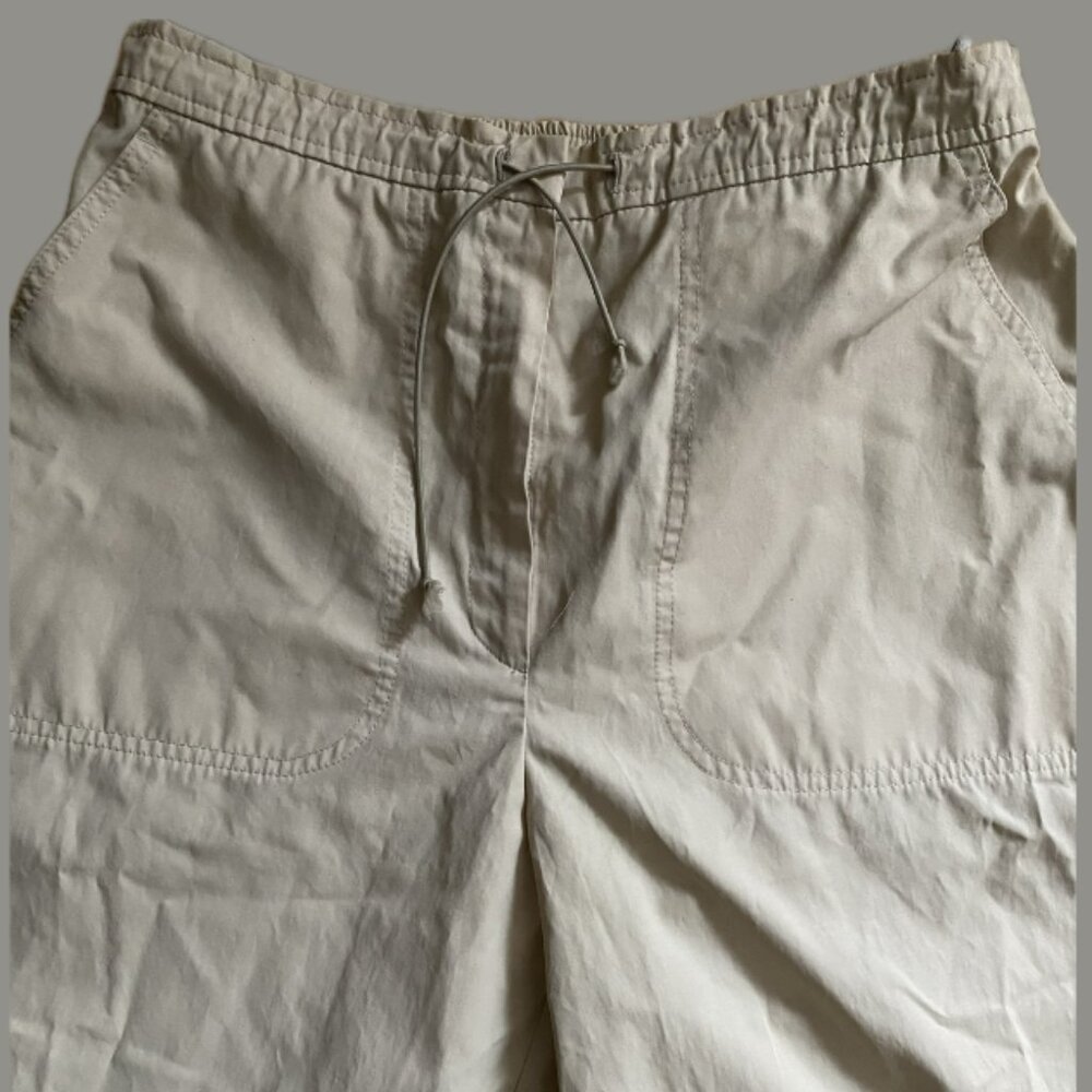 Beige Lightweight Khaki Drawstring Pants - Picture 6 of 10